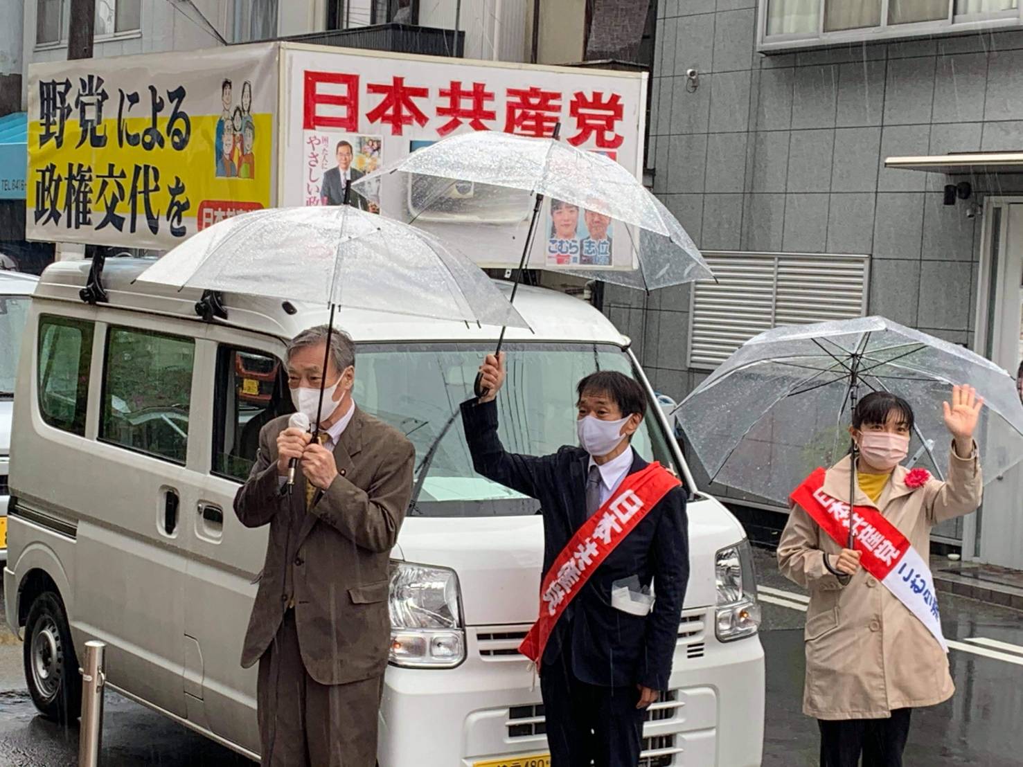 大庄北穀田さんと街頭宣伝